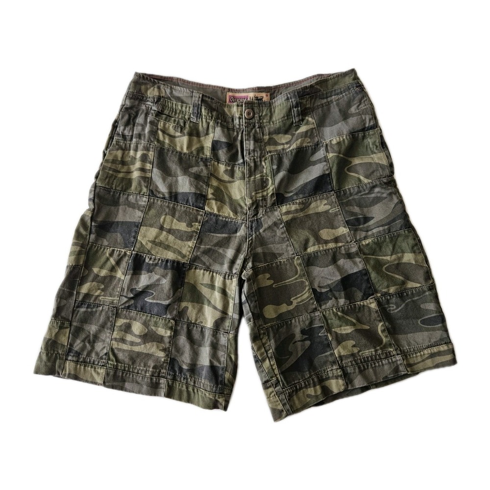 Men's Overdrive Camo Patchwork Cotton Retro Shorts 34